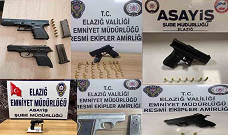 7 adet ruhsatsız tabanca ele geçirildi