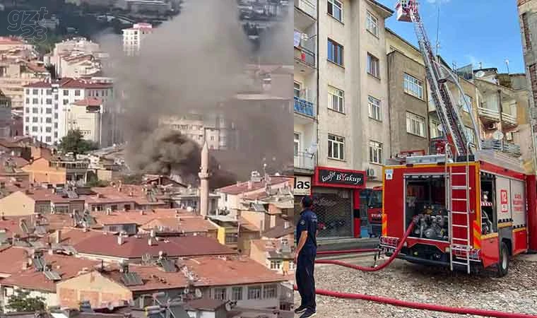 Elazığ’da çatı yangını