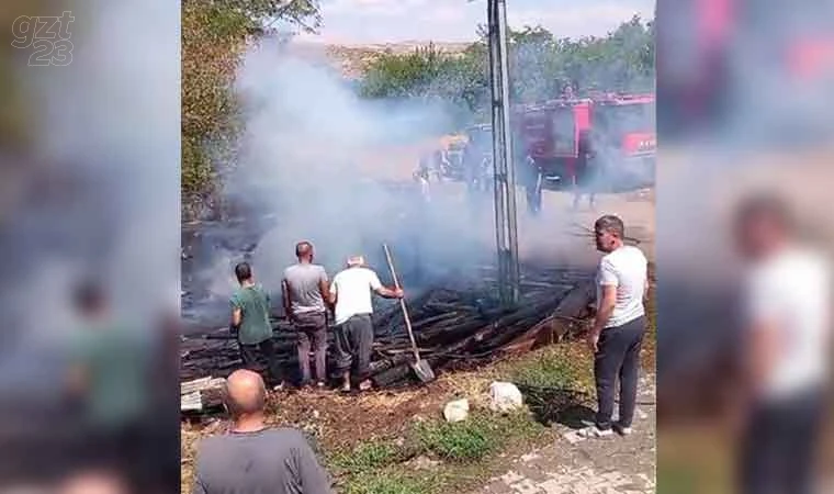 Kış için toplanan odunlar küle döndü