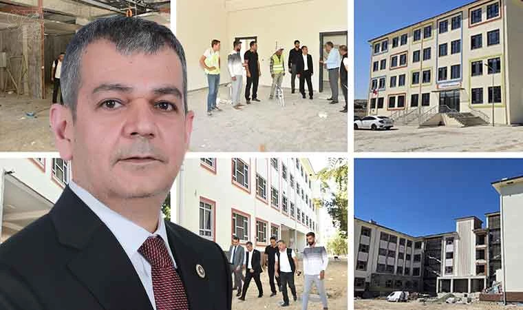 Okullar açıldı, Milletvekili Keleş inşaat aşamasındaki okulları gezdi