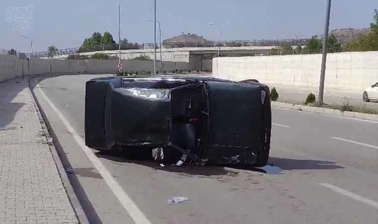 Elazığ’da otomobil takla attı: 1 yaralı