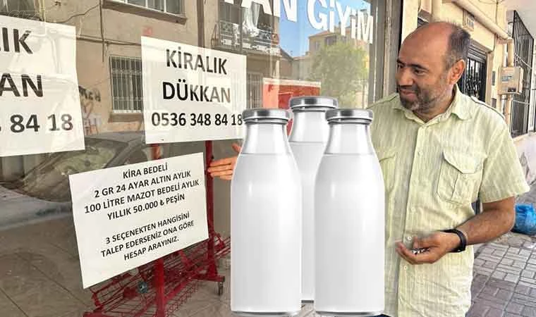 Kira bedeli için 175 litre süt istedi