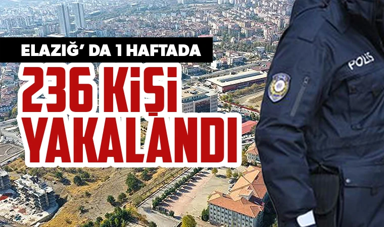 Elazığ’da 1 haftada 261 olay oldu