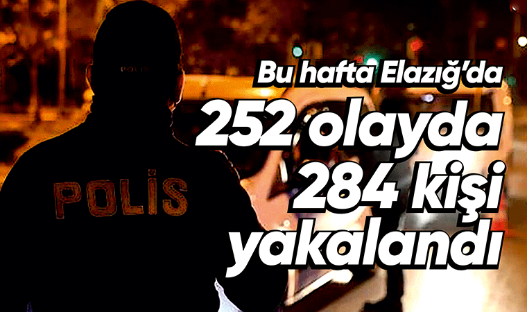 Haftalık asayiş raporları açıklandı