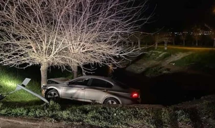 Otomobil ağaca çarptı: 1 yaralı