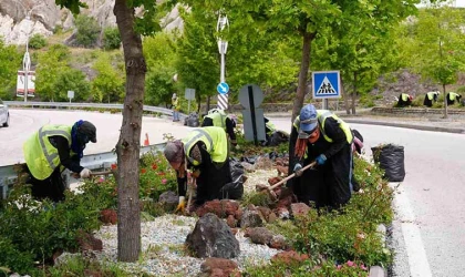 Elazığ’da yeşil alanlarda bahar temizliği