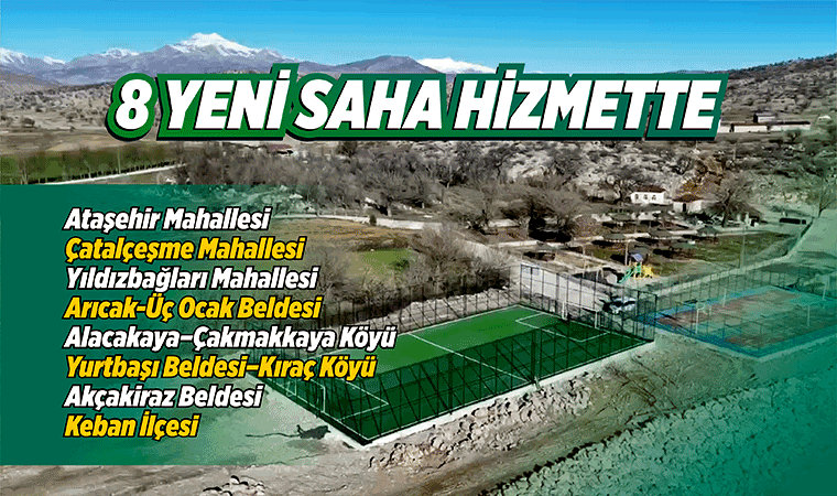 8 yeni saha hizmette
