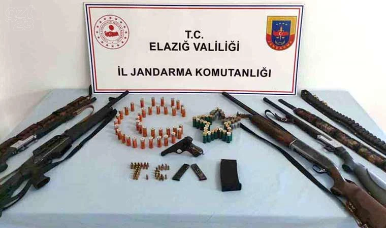 Elazığ 7 adet ruhsatsız silah ele geçirildi