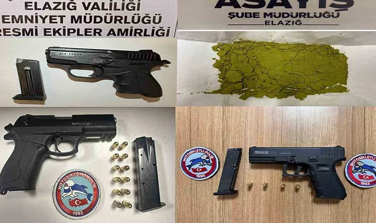 Ruhsatsız silah ve uyuşturucu ele geçirildi