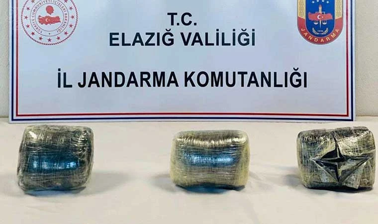 Elazığ’da 9 kilo esrar ele geçirildi