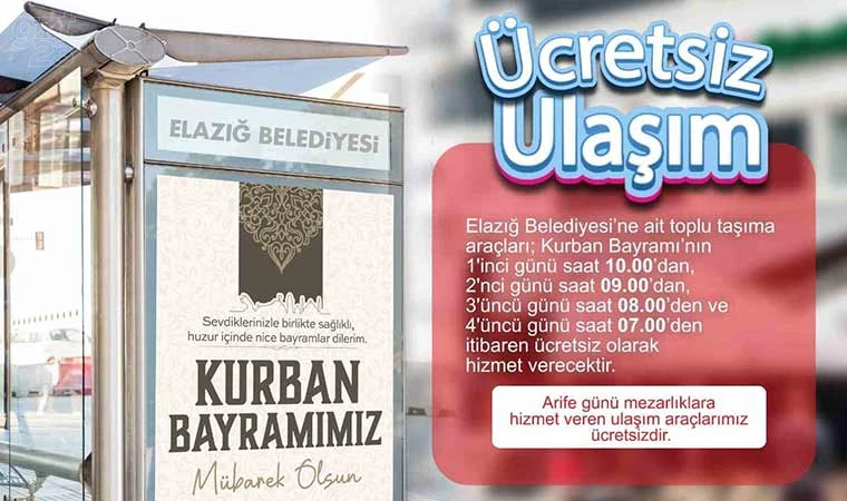 Bayramda ulaşım ücretsiz