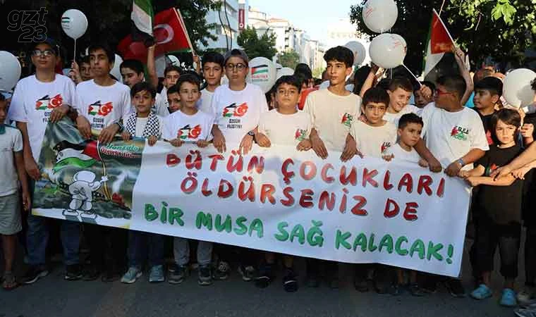 Elazığ’da çocuklar Gazze için yürüdü