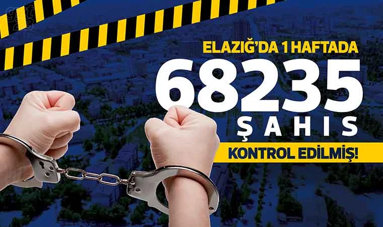 Elazığ’da bir haftada 233 olay