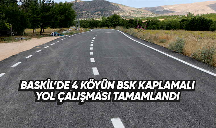 4 köyün yol çalışması tamamlandı