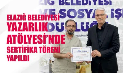Yazarlık Atölyesi'nde sertifika töreni