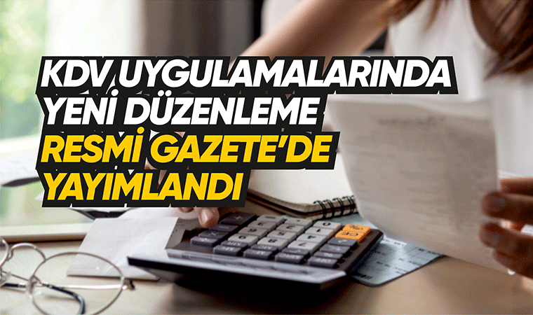 KDV'de yeni düzenleme