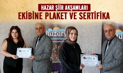 Hazar Şiir Akşamları ekibine teşekkür