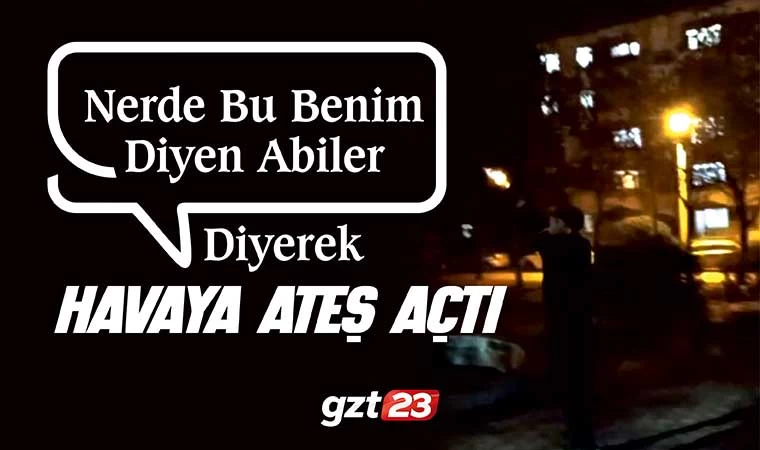 Nerde bu benim diyen abiler, diyerek havaya ateş açtı.