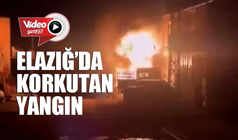 Elazığ’da korkutan yangın