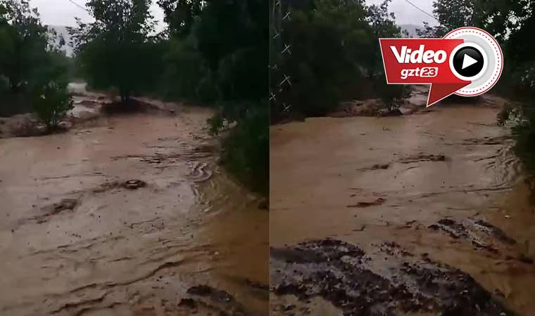 Elazığ’da sağanak yağış etkili oldu: Dereler taştı, tarım arazileri zarar gördü