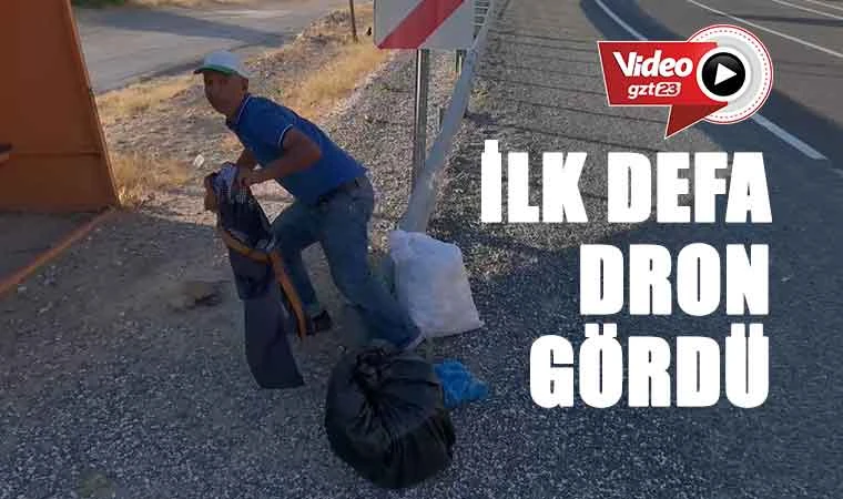 Dron gören masum köylü